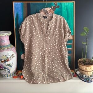 Polka Dot Tan Women's Top
